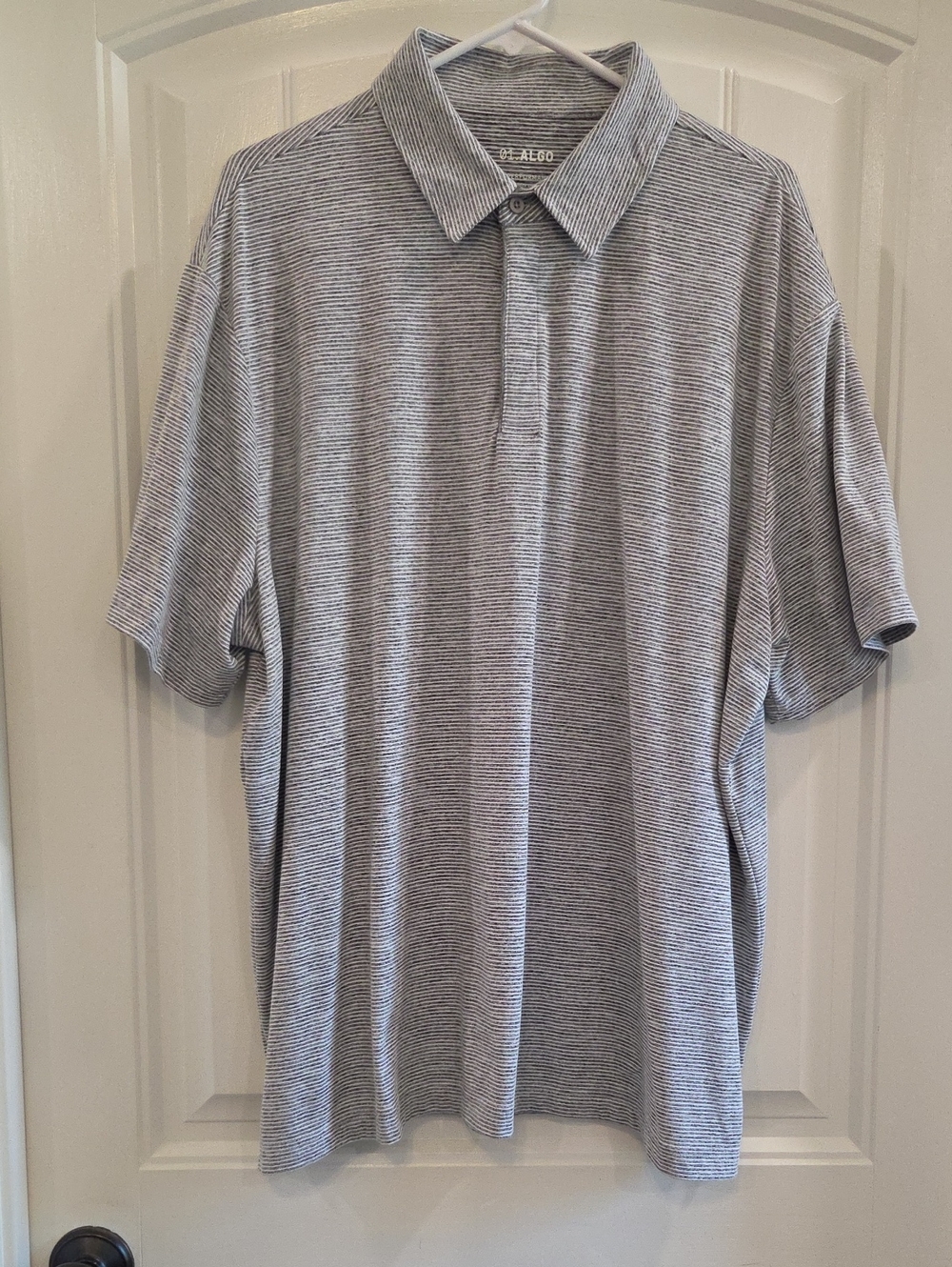 Men's Gray Narrow-Stripe Polo Shirt - ALDO